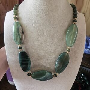 Elegant Green Beaded Necklace